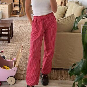 Pigeon Said Please Lottie Pants red stripes woman size L